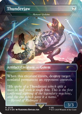 Thunderjaw - Meteor Golem (Rainbow Foil) |  Foil (2225) [Secret Lair Drop Series]