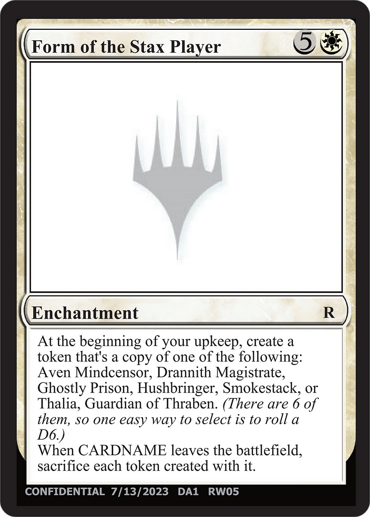 Form of the Stax Player (DA1-RW05B) - Unknown Event