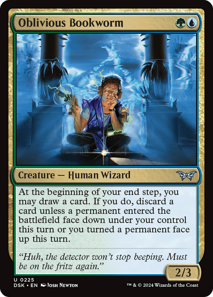 Oblivious Bookworm (0225) [Duskmourn: House of Horror] Foil