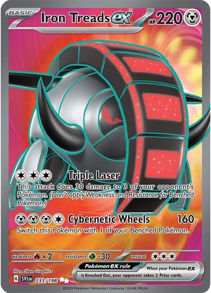 Iron Treads ex 233/198  - Holofoil SV01 Scarlet & Violet Base Set - Ultra Rare