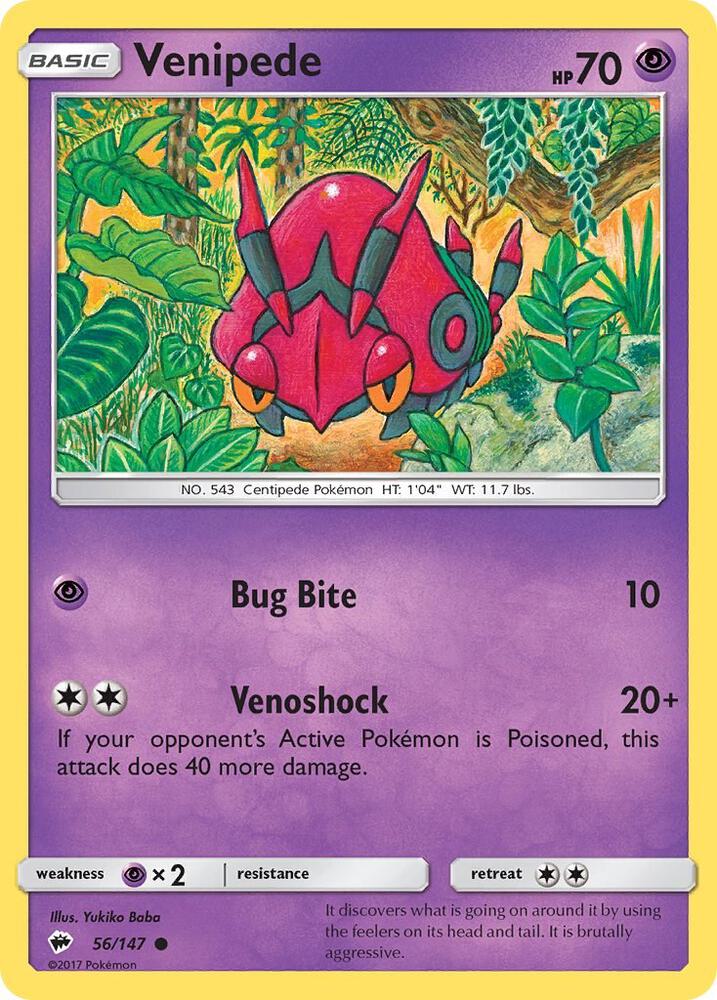 Venipede 56/147 (SM - Burning Shadows) 