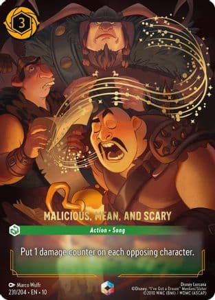 Malicious, Mean, and Scary (Enchanted) | Holofoil (231/204) [Whispers in the Well]