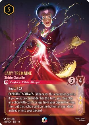 Lady Tremaine - Sinister Socialite (Enchanted) | Holofoil (233/204) [Whispers in the Well]