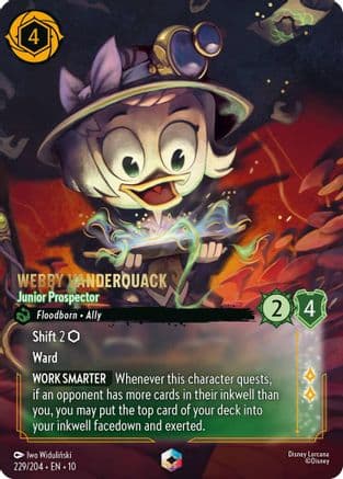 Webby Vanderquack - Junior Prospector (Enchanted) | Holofoil (229/204) [Whispers in the Well]