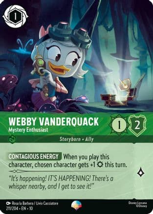 Webby Vanderquack - Mystery Enthusiast (Epic) | Holofoil (211/204) [Whispers in the Well]