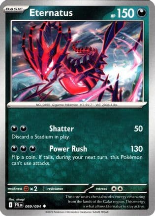 Eternatus 069- ME02 Phantasmal Flames Reverse Holofoil