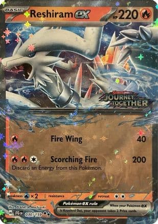 Reshiram ex (Journey Together Stamped) 030- Miscellaneous Cards & Products Holofoil