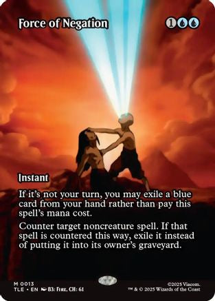 Force of Negation (Borderless) |  Foil (013) [Avatar: The Last Airbender: Eternal-Legal]