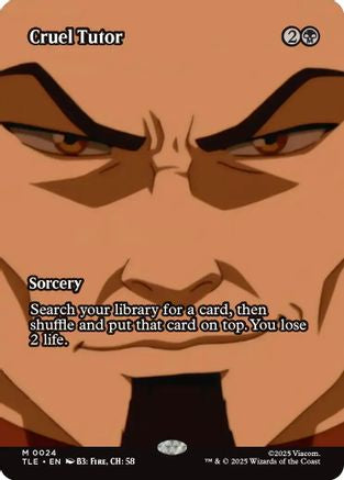 Cruel Tutor (Borderless) |  Foil (024) [Avatar: The Last Airbender: Eternal-Legal]