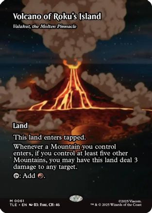 Volcano of Roku's Island - Valakut, the Molten Pinnacle |  Foil (061) [Avatar: The Last Airbender: Eternal-Legal]