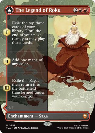 The Legend of Roku (Borderless) |  Foil (357) [Avatar: The Last Airbender]