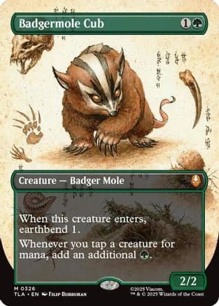 Badgermole Cub (Borderless) |  Foil (326) [Avatar: The Last Airbender]
