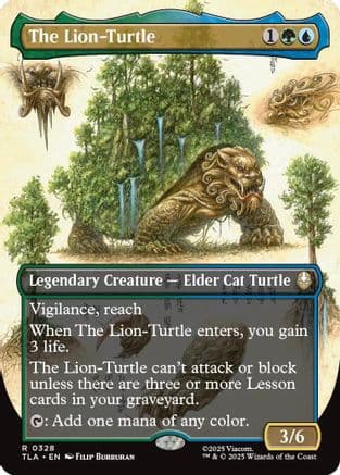 The Lion-Turtle (Borderless) |  Foil (328) [Avatar: The Last Airbender]