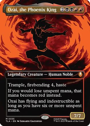 Ozai, the Phoenix King (0335) (Borderless) |  Foil (335) [Avatar: The Last Airbender]