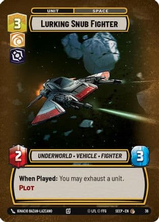 Lurking Snub Fighter (Foil) |    [Secrets of Power  Weekly Play Promos]