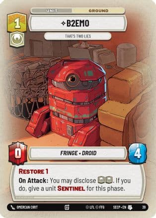 B2EMO - That's Two Lies (Foil) |    [Secrets of Power  Weekly Play Promos]