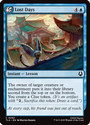 Lost Days |  Foil (062) [Avatar: The Last Airbender]