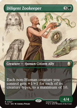 Diligent Zookeeper (Borderless) |  Foil (327) [Avatar: The Last Airbender]