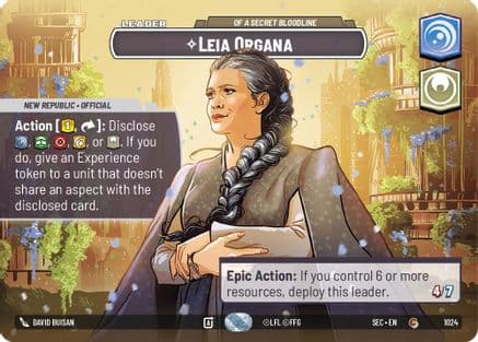 Leia Organa - Of A Secret Bloodline (Showcase) | Foil (1024)  [Secrets of Power]
