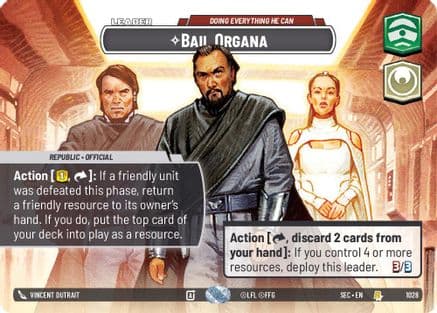 Bail Organa - Doing Everything He Can (Showcase) | Foil (1028)  [Secrets of Power]