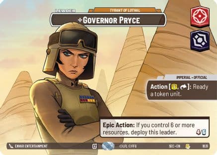 Governor Pryce - Tyrant of Lothal (Showcase) | Foil (1031)  [Secrets of Power]