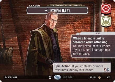 Luthen Rael - Don't You Want To Fight For Real? (Showcase) | Foil (1033)  [Secrets of Power]