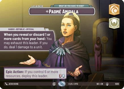 Padme Amidala - What Do You Have to Hide? (Showcase) | Foil (1036)  [Secrets of Power]
