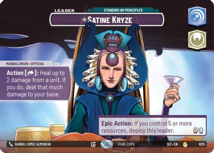 Satine Kryze - Standing on Principles (Showcase) | Foil (1025)  [Secrets of Power]