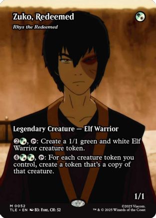 Zuko, Redeemed - Rhys the Redeemed (Borderless) |  Foil (052) [Avatar: The Last Airbender: Eternal-Legal]