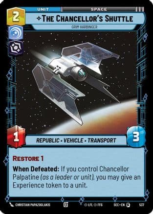 The Chancellor's Shuttle - Grim Harbinger (Foil) | Foil (537)  [Secrets of Power]