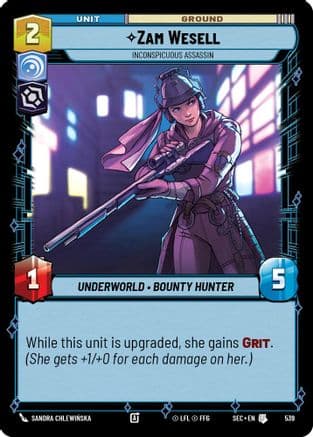Zam Wesell - Inconspicuous Assassin (Foil) | Foil (539)  [Secrets of Power]