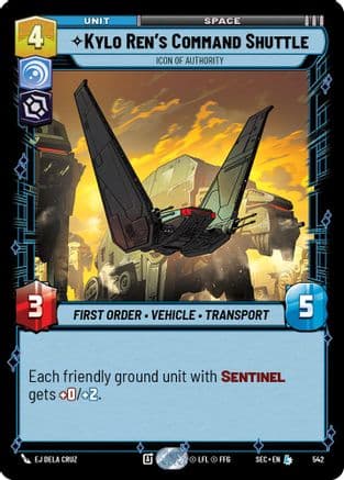 Kylo Ren's Command Shuttle - Icon of Authority (Foil) | Foil (542)  [Secrets of Power]