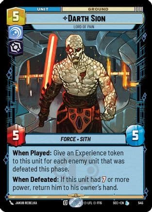 Darth Sion - Lord of Pain (Foil) | Foil (545)  [Secrets of Power]
