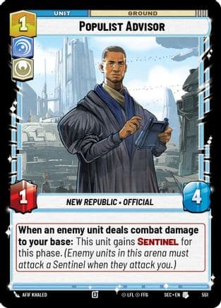 Populist Advisor (Foil) | Foil (551)  [Secrets of Power]