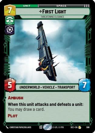 First Light - Threatening Elegance (Foil) | Foil (598)  [Secrets of Power]
