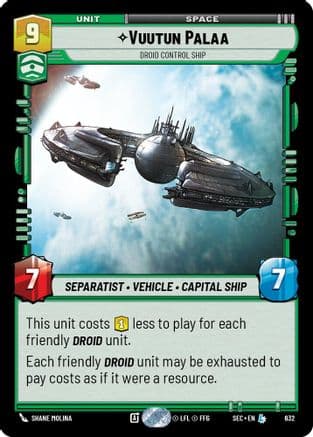 Vuutun Palaa - Droid Control Ship (Foil) | Foil (632)  [Secrets of Power]