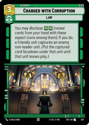 Charged with Corruption (Foil) | Foil (637)  [Secrets of Power]