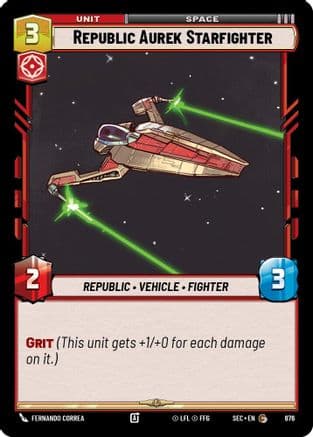 Republic Aurek Starfighter (Foil) | Foil (676)  [Secrets of Power]