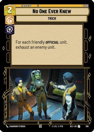 No One Ever Knew (Foil) | Foil (706)  [Secrets of Power]
