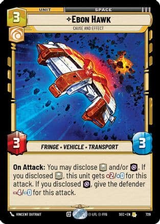 Ebon Hawk - Cause and Effect (Foil) | Foil (729)  [Secrets of Power]