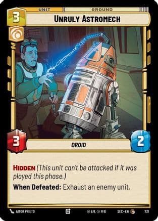 Unruly Astromech (Foil) | Foil (731)  [Secrets of Power]
