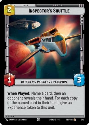 Inspector's Shuttle (Foil) | Foil (770)  [Secrets of Power]