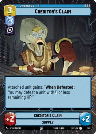 Creditor's Claim (Hyperspace) |  (303)  [Secrets of Power]