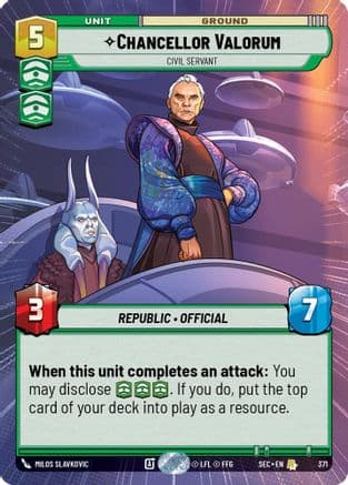 Chancellor Valorum - Civil Servant (Hyperspace) |  (371)  [Secrets of Power]