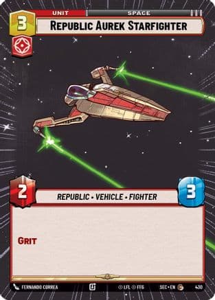 Republic Aurek Starfighter (Hyperspace) |  (430)  [Secrets of Power]