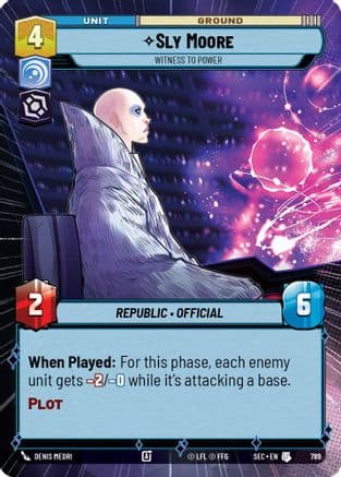 Sly Moore - Witness to Power (Hyperspace Foil) | Foil (789)  [Secrets of Power]