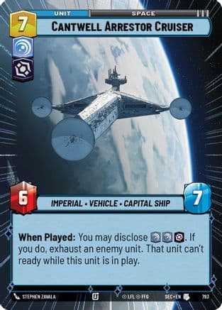 Cantwell Arrestor Cruiser (Hyperspace Foil) | Foil (793)  [Secrets of Power]