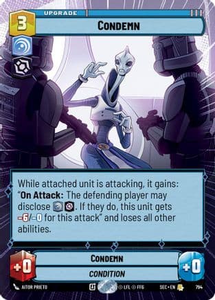 Condemn (Hyperspace Foil) | Foil (794)  [Secrets of Power]