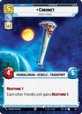 Coronet - Stately Vessel (Hyperspace Foil) | Foil (803)  [Secrets of Power]