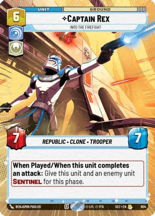 Captain Rex - Into the Firefight (Hyperspace Foil) | Foil (804)  [Secrets of Power]